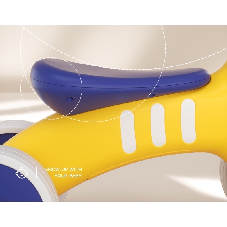 Xe chòi chân cho bé cao cấp 4 bánh chống đổ có nhạc và đèn phát sáng vui nhộn tải trọng 80kg .