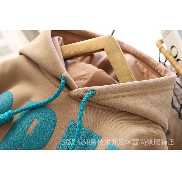 Áo Hoodie Lót Lông Cừu Dày Dặn Ấm Áp Thời Trang Thu Đông Cho Bé Trai