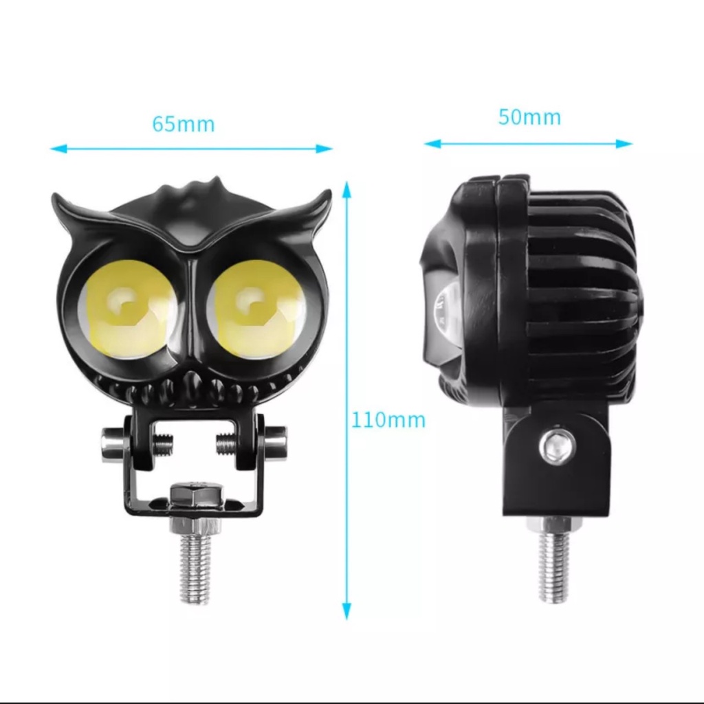 Đèn trợ sáng xe máy ô tô mắt cú X22 Pro 45W 2 mắt led siêu sáng cốt vàng pha trắng cho khách víp