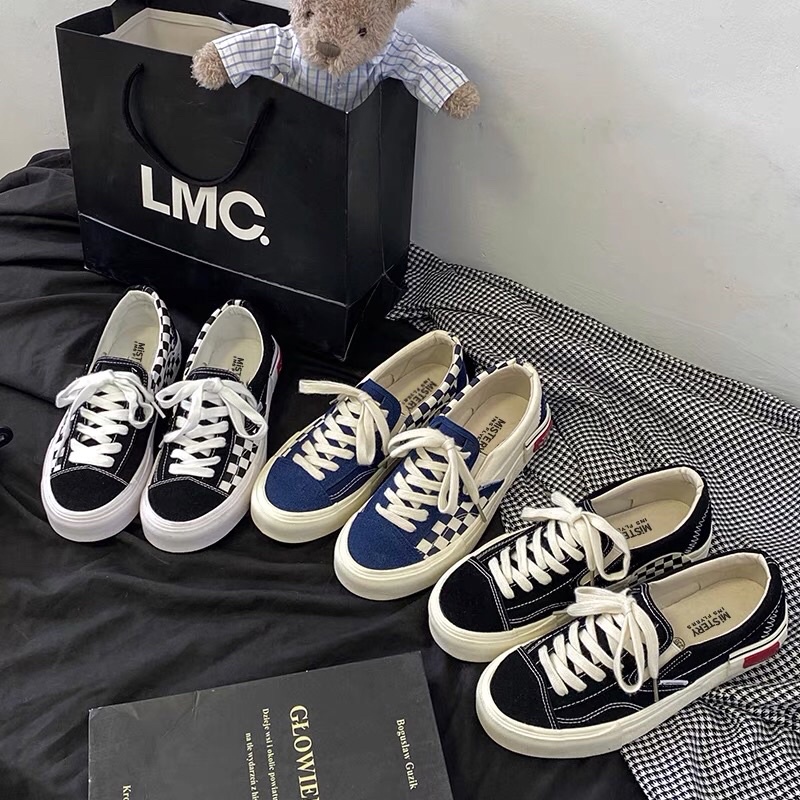 SẴN-Giày sneaker Ulzzang caro, form đẹp-Clip+Ảnh thật