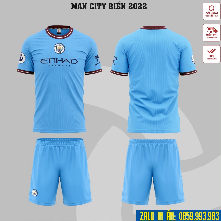 Bộ Quần Áo Bóng Đá CLB Manchester City Thun Lạnh Cao Cấp A4