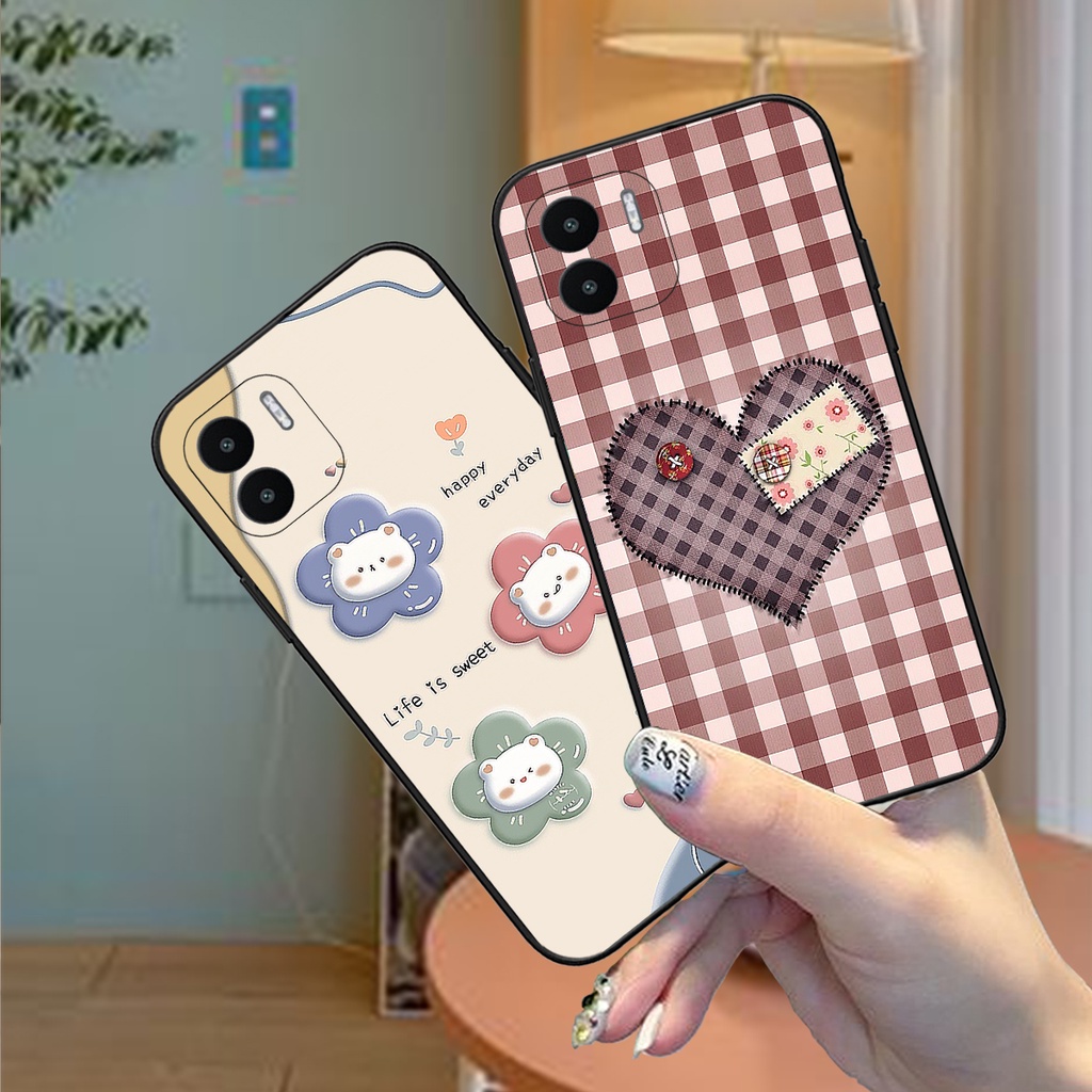 Ốp Xiaomi Redmi A1 / A1 Plus trái tim , gấu cute ngộ nghĩnh siêu đẹp