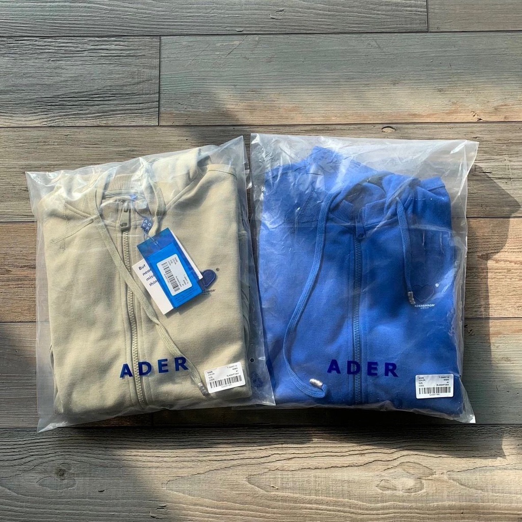 ADER letter autumn love embroidery men's and women's hooded design zipper cardigan