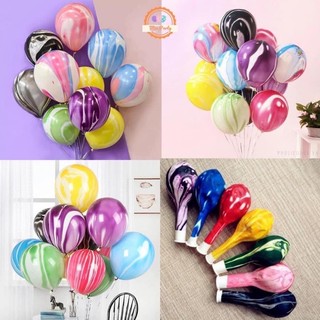 Set 10 bóng loang sơn thủy vân đá( bóng Vân mây)trang trí sinh nhật