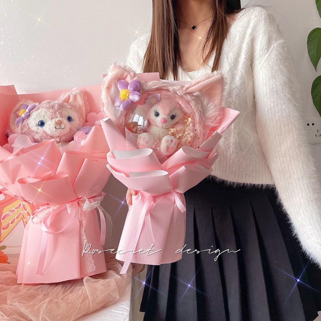 Búp Bê Nhồi Bông Hình Gấu Hoạt Hình Dễ Thương Dùng Làm Quà Tặng Sinh Nhật Cho Bạn Gái