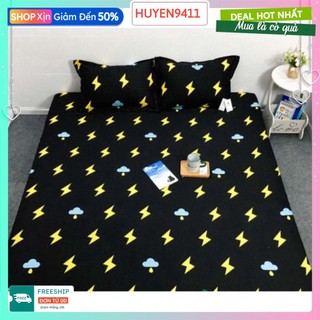 Ga chun bọc đệm giường,Vải poly cotton 1m2,1m4,1m6-họa tiết tia set