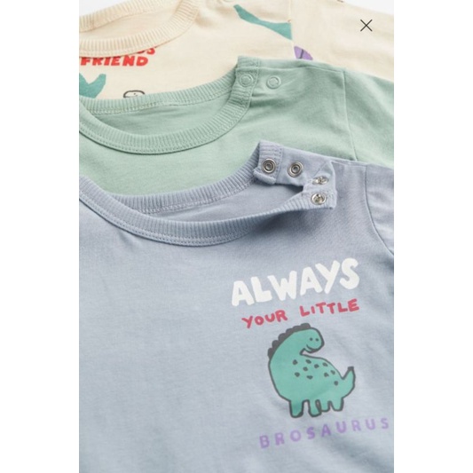 Set 3 áo cotton dài tay HM auth