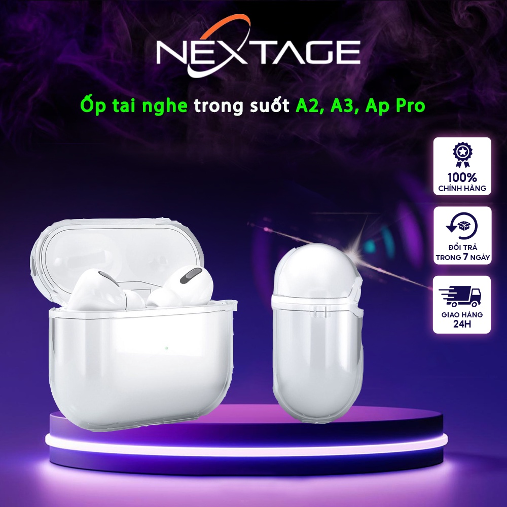 Ốp Bảo Vệ Tai Nghe Trong Suốt A2,A3,AP PRO - Chất Liệu Silicon - Chống Bẩn - Chống Va Đập - Chính Hãng NEXTAGE