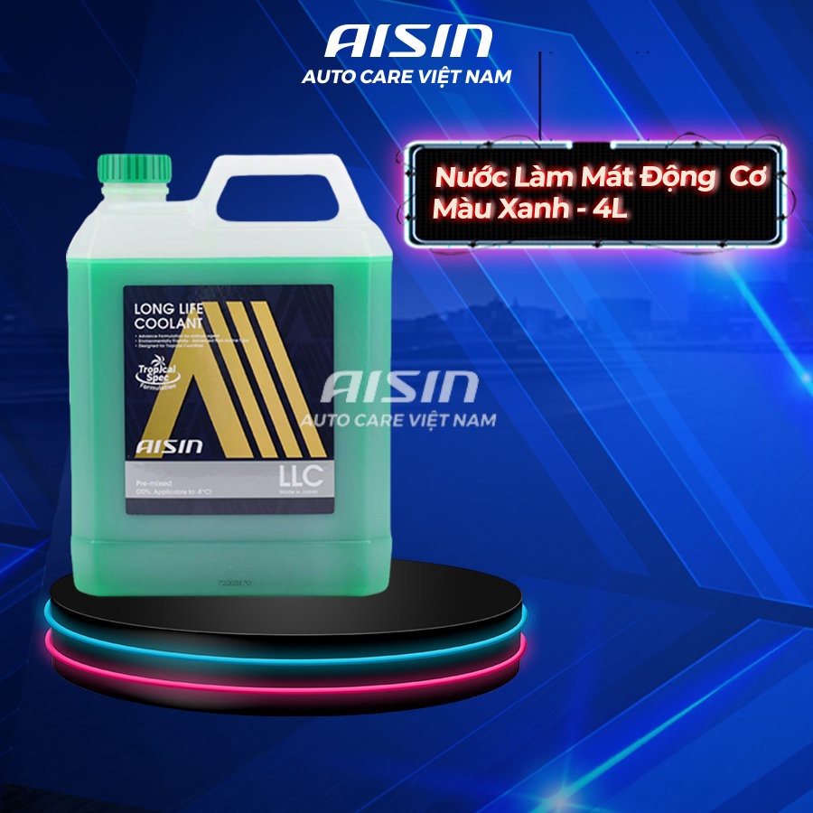 Nước làm mát động cơ ô tô (màu xanh) AISIN Nhật Bản can 4L