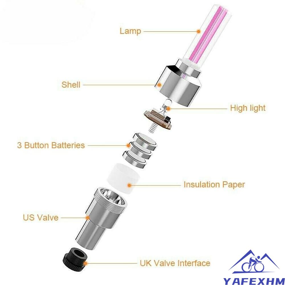 1 Đèn LED Neon Gắn Van Bánh Xe Đạp, Xe Máy, Xe Hơi