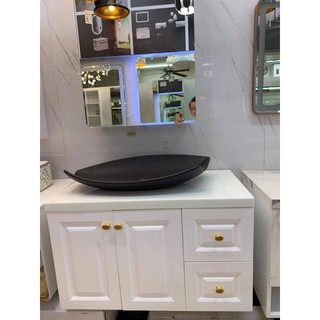 Lavabo để bàn nghệ thuật màu đen (KT 60x35)
