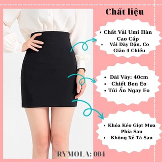Chân Váy Bút Chì Công Sở Ngắn 40cm