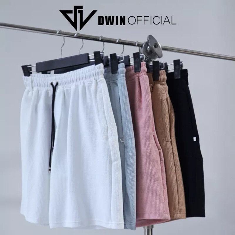 Quần short nam xốp tổ ong Dwin thể thao basic nam nữ oversize phong cách đường phố Hàn Quốc Ulzzang