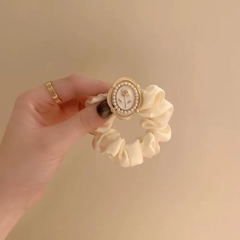 Dây Cột Tóc Đính Hoa Phong Cách Cổ Điển Cao Cấp Dành Cho Nữ