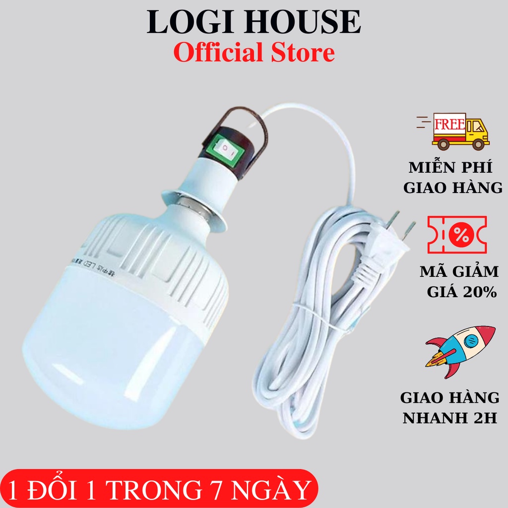 Bóng đèn led 20W kèm đuôi đèn có công tắc và dây dài 5m siêu tiết kiệm điện an toàn cao cấp