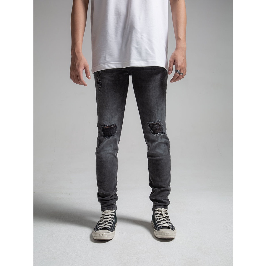 Quần Jeans The Denimaniac dáng ôm sát màu Dark Grey SS23 - 819 Skinny Fit
