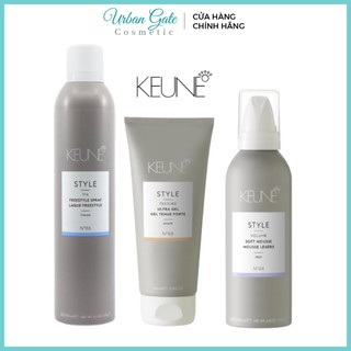 Gel giữ nếp tóc keune style ultra gel | mousse tạo kiểu style volume soft 200ml | keo xịt tóc style high impact 300ml