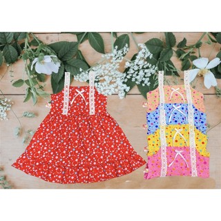 Đầm lụa dây bi bé
