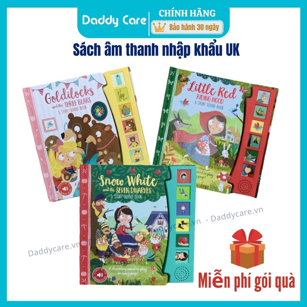 Sách âm thanh truyện cổ tích Fairy Tale Sound Book, sách nhạc cho bé 1,2,3,4,5 tuổi