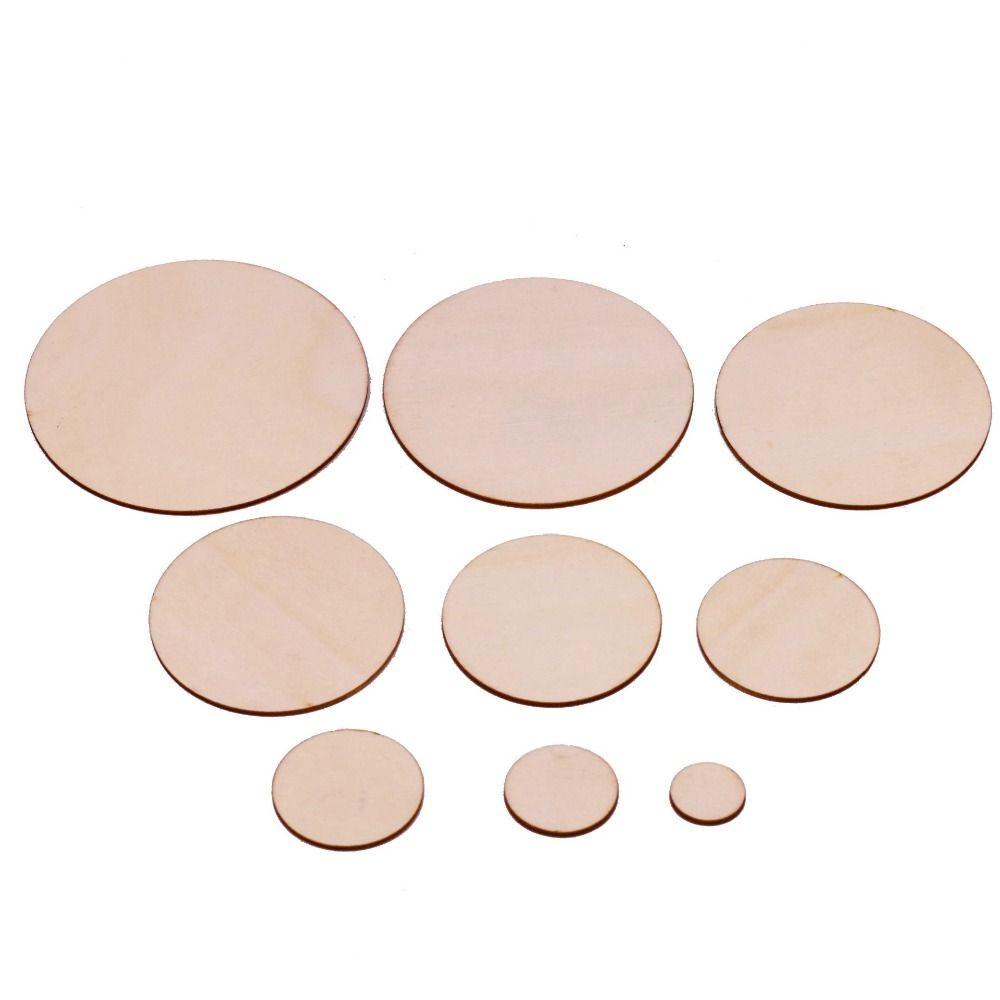 ANEMONE Lát Gỗ Tròn Chạm Khắc Trang Trí Nghệ Thuật / Giáng Sinh / Đám Cưới