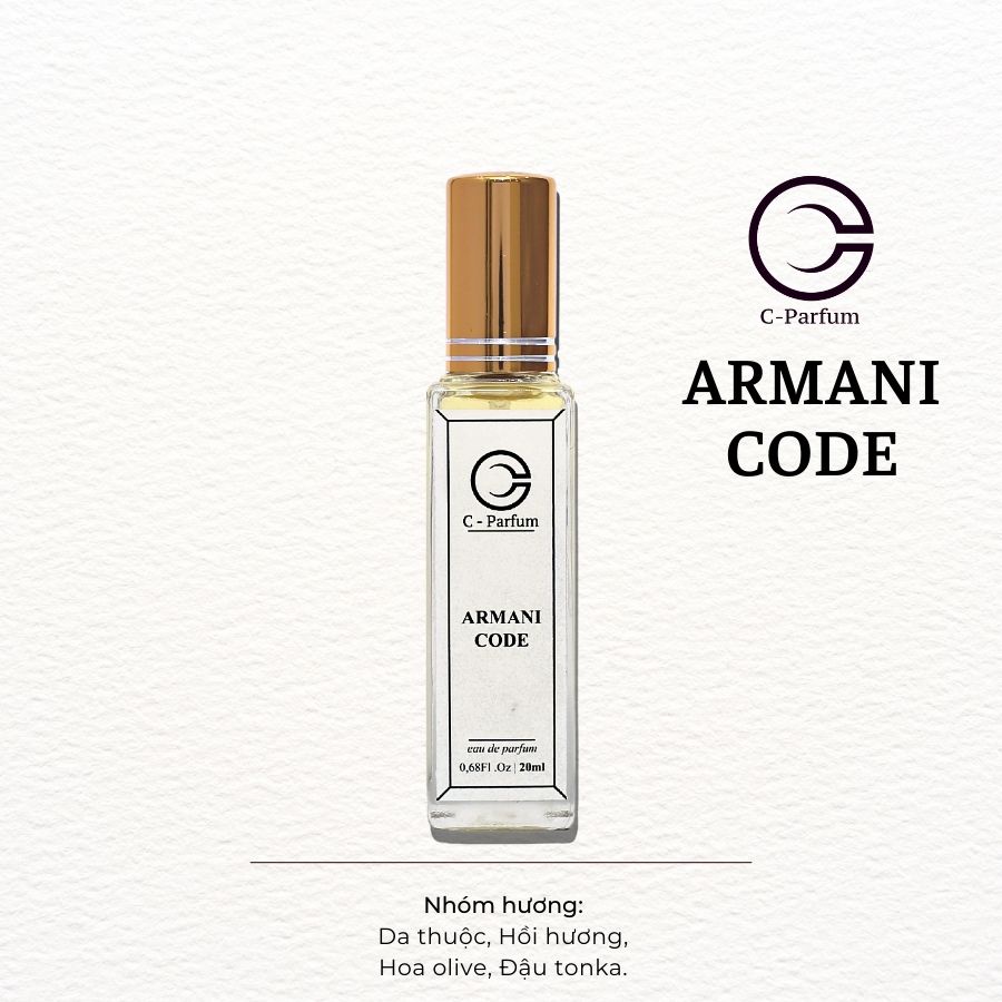 Nước Hoa Nam Armani Code chính hãng Cparfum Phong Cách Nam tính, Ấm áp, Quyến rũ Thể Tích 20ml