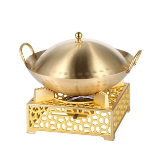 Bộ bếp cồn nồi chảo đồng nguyên chất cho nhà hàng Port PO108.