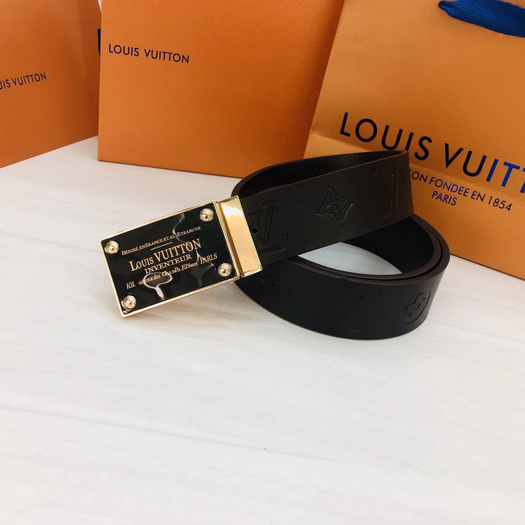 Combo Dây Nịt Louis Vuitton LV Hình Vuông Thời Trang Dành Cho Nam Và Nữ