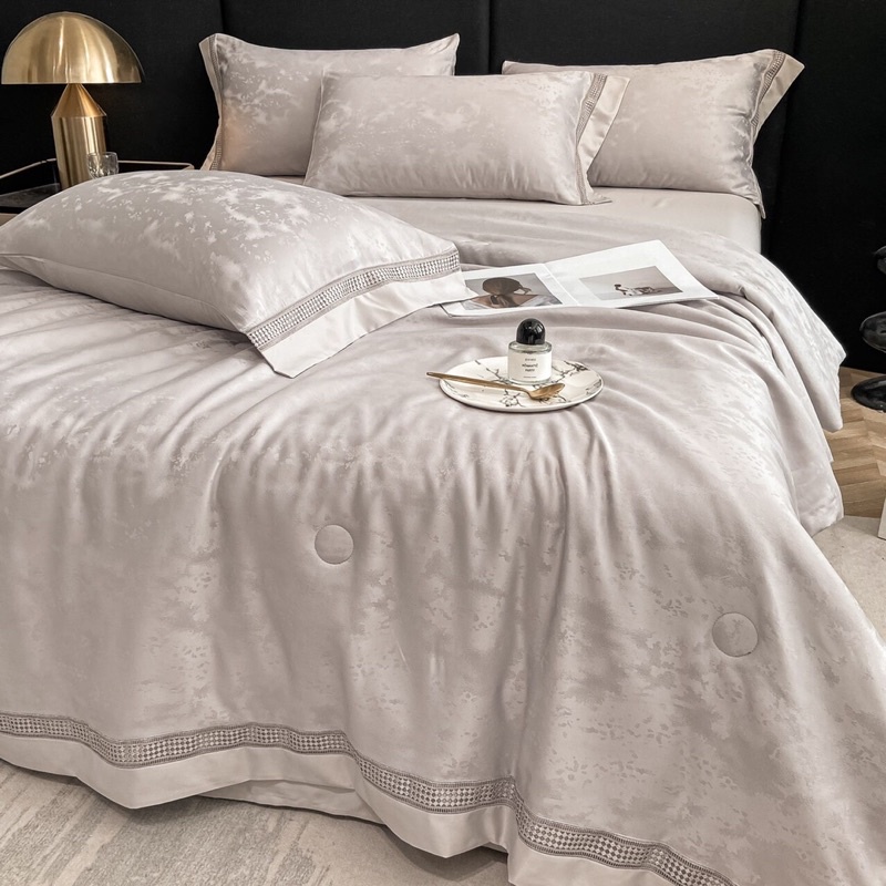 Trọn bộ chăn ga gối 4 món Dream Coty chất lụa silk dệt theo công nghệ châu âu [MSPMAHL]