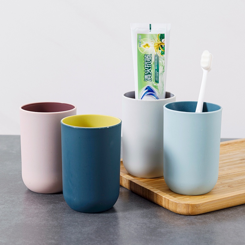 Cốc Uống Nước Thon Tròn Cao Cấp (2 Lớp Màu) - Ly Đánh Răng Cao Cấp