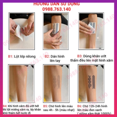 Hình Xăm Dán Tạm Thời Thảo Dược 15 Ngày mặt quỷ 10