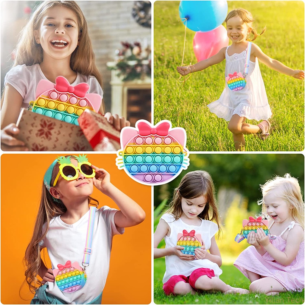 Minnie Pop It Túi Đeo Chéo Vai Hình Kỳ Lân Đồ Chơi Cho Học Sinh Trẻ Em