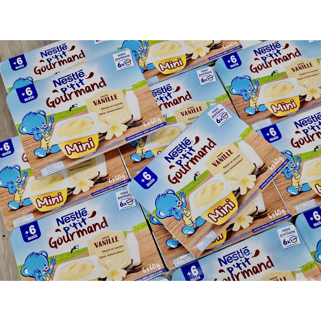 Váng sữa Nestle Pháp vị Vanille 6 hộp x 60g