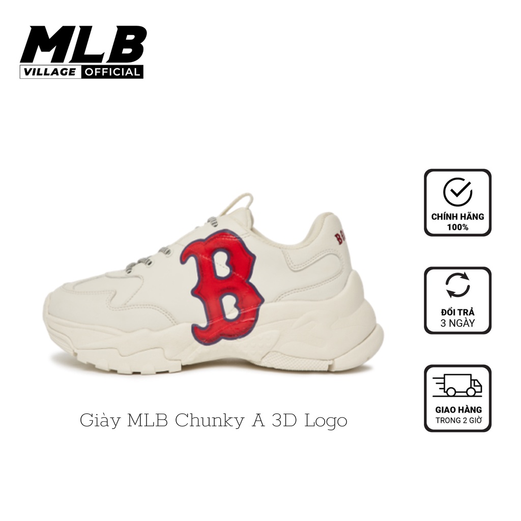 Giày MLB BigBall Chunky A 3D Logo Boston Red - Giày MLB chính hãng 3ASHCS12N-43RDS