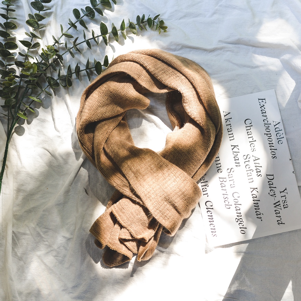 Khăn Len Dài Quàng Cổ Nam Nữ, Chất Len Dày Ấm, Size 200cm x 40cm - KAN21, KAN22, KAN23