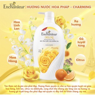 Sữa tắm hương nước hoa dưỡng da thơm mịn Enchanteur Charming