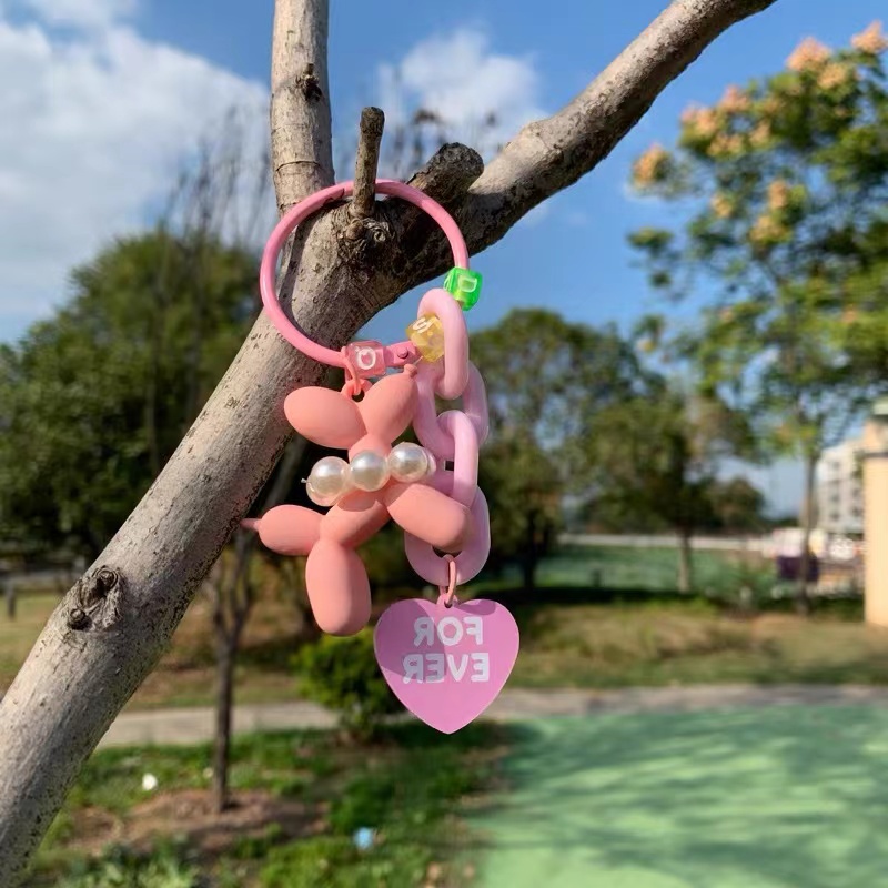 Dây Xích Gắn Điện Thoại Hình Chú Chó Và Bong Bóng Dễ Thương Có Ngăn Đựng Thẻ