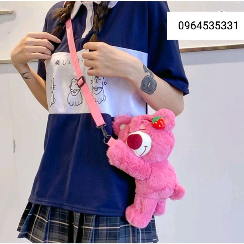 ❤️ gấu bông_ túi gấu dâu,hình thật ❤️