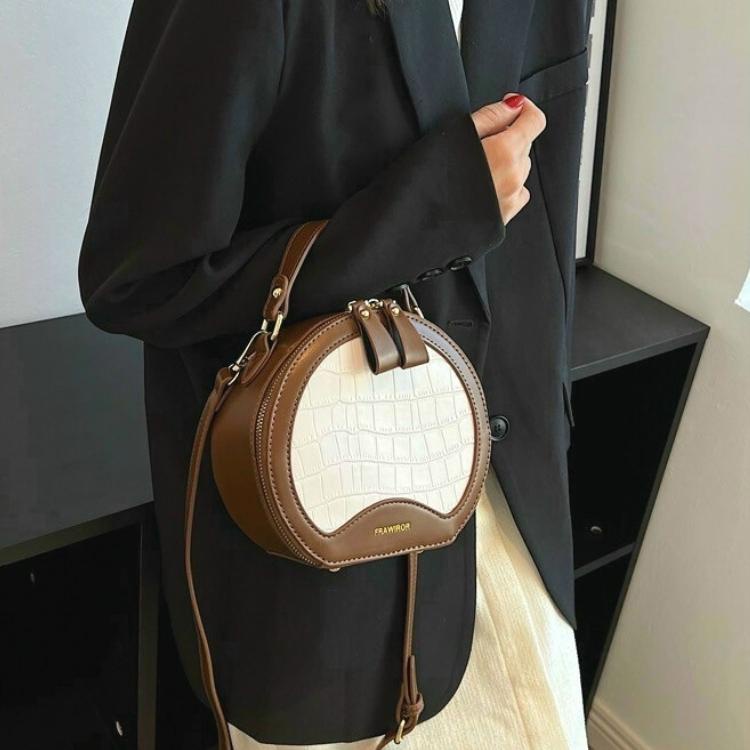 Túi Xách Nữ Tròn, Túi Đeo Chéo Trống Tròn Kèm Móc Khóa Gấu - T1022/ T1125