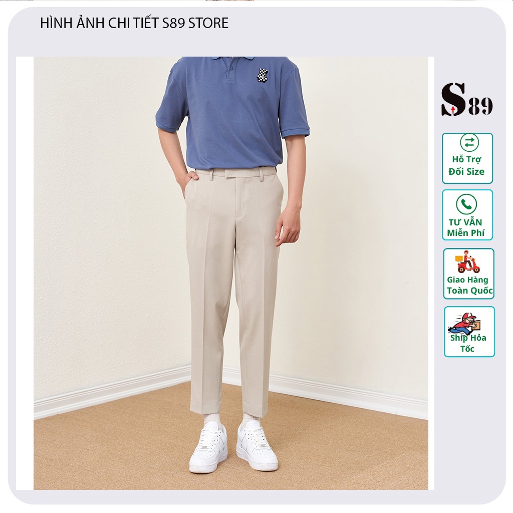 Quần tây  nam chất vải Tuyết Hàn dày dặn co giãn phong cách Hàn Quốc trẻ trung