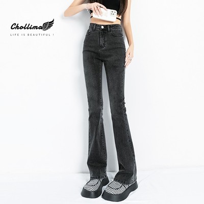 Quần jeans nữ ống loe co giãn Chollima QD046 trẻ trung năng động ulzzang phong cách hàn quốc