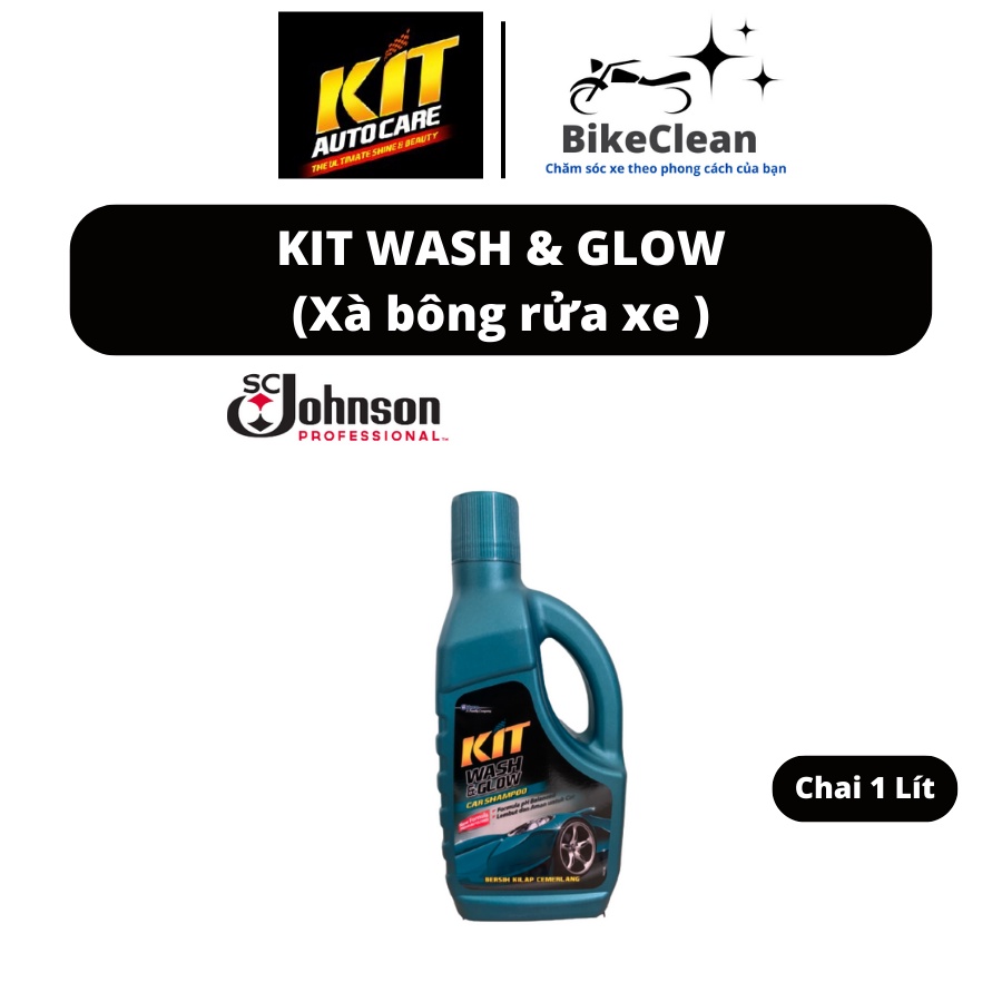Nước rửa xe , xà bông rửa xe KIT WASH & GLOW 30ML & 1 lÍT