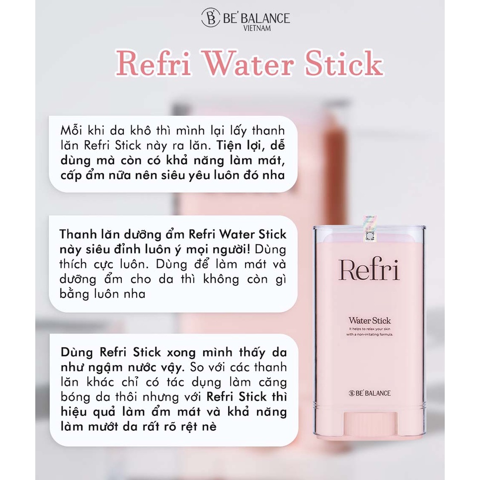 Thanh lăn dưỡng ẩm chuyên sâu BEBALANCE REFRI WATER STICK (20G)