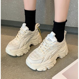 Giày thể thao sneaker nữ bản thổ cẩm đế tăng chiều cao