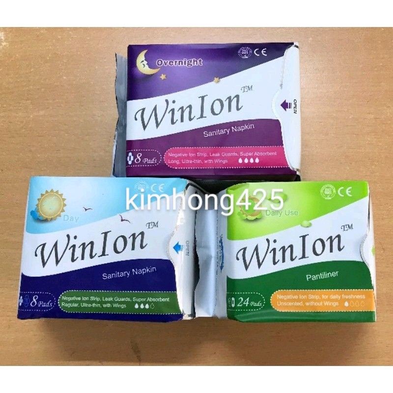 Băng Vệ Sinh Kháng Khuẩn Cao Cấp WINION Thùng Tổng Hợp 19 gói ( Hàng nhập khẩu, date 08/2024)