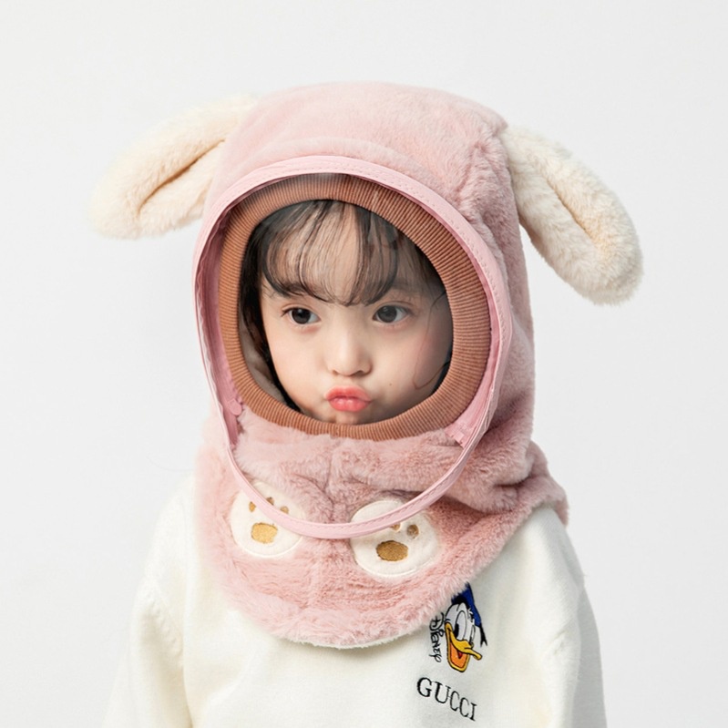 Mũ Trùm Đầu Kiêm Khẩu Trang Giữ Ấm Chống Lạnh Chống Gió Dùng Khi Đi Xe Vào Mùa Đông Cho Bé
