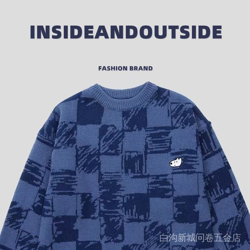 Áo Sweater Dệt Kim Dáng Rộng Thêu Họa Tiết Hoạt Hình Phong Cách Nhật Bản Thời Trang Thu Đông Cho Cặp Đôi
