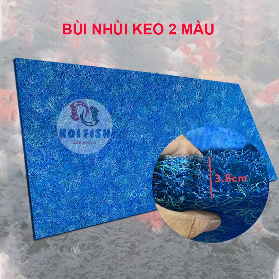 Bùi nhùi lọc nước bể cá, hồ cá Koi kích thước 1mx1mx3.8cm