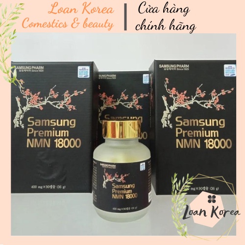 Viên uống NMN 18000 Samsung Hàn Quốc hộp 90 viên cải lão hoàn đồng