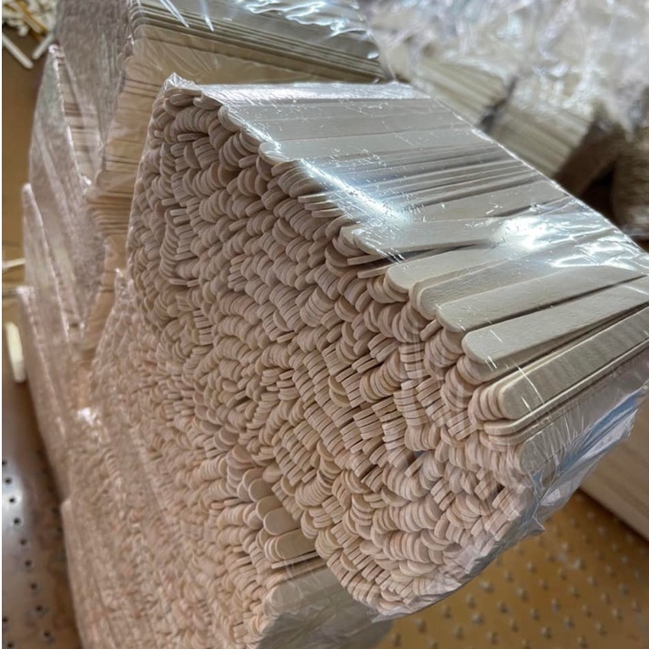 100g Que kem gỗ, 6.5cm, 9.5cm, 11.5cm, 12.5cm, 13.5cm, 14.5cm, que kem làm handmad, sỉ que kem