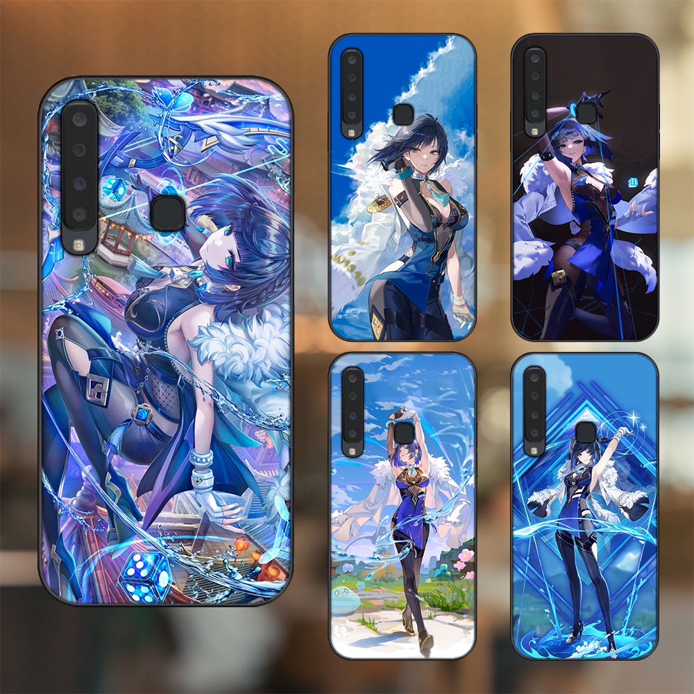 Ốp lưng Samsung A9 2018 viền đen in hình Yelan Genshin Impact